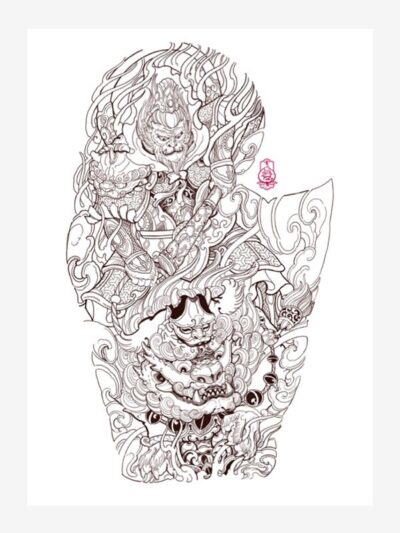 Japanese Blackwork Tattoo by BonBon