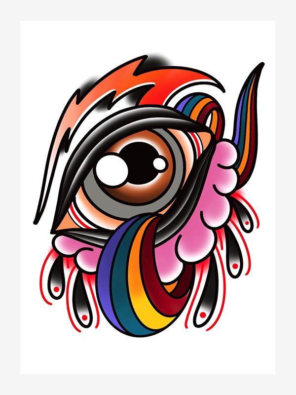 CafeMom.com : Eye of the Storm : 20 Eye Tattoos No One Will Be Able To Keep  Their Peepers Off -- This super colorful and stylized tattoo takes the  phrase 