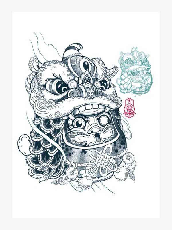 Japanese Blackwork Tattoo by BonBon