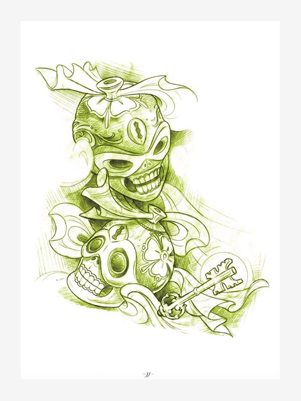 Sk123 Tattoo Drawing by Jee Sayalero