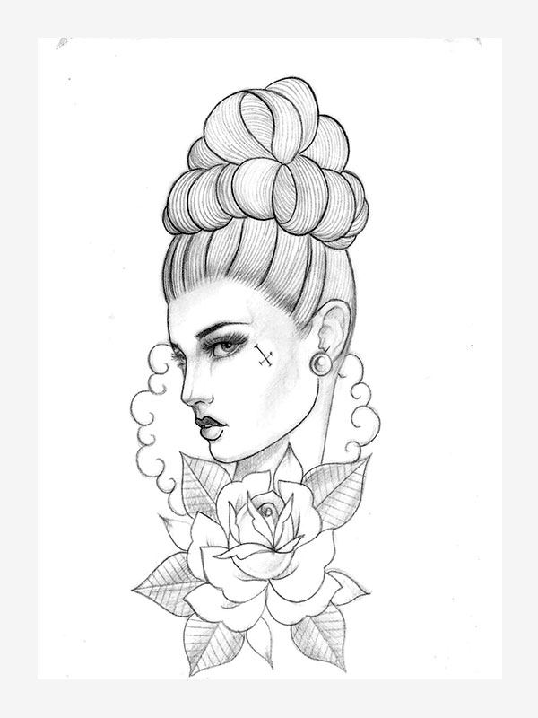 Woman Neo Traditional Icons by Ian Parkin