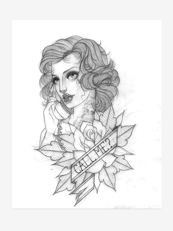 Woman Neo Traditional Icons by Ian Parkin
