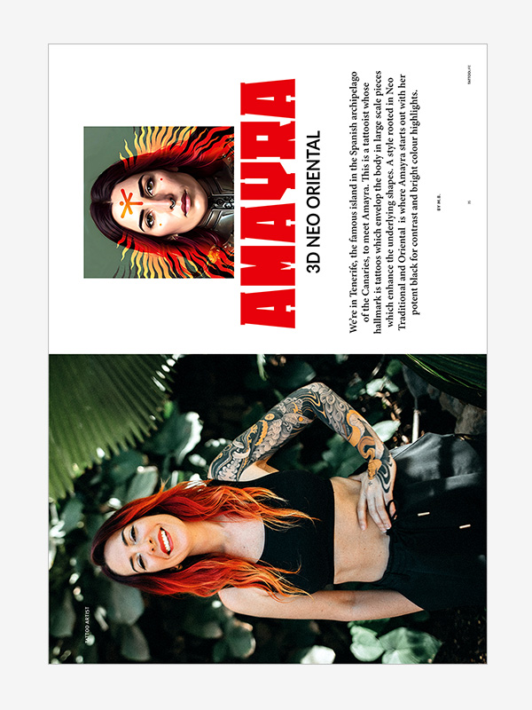 The 3D Neo Oriental tattoos by the tattoo artist Amayra from Tenerife