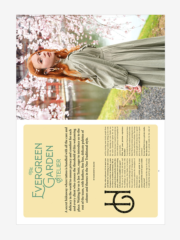 Evergreen Garden Atelier, Digital Tattoo Life Magazine 144 (September-October 2023)