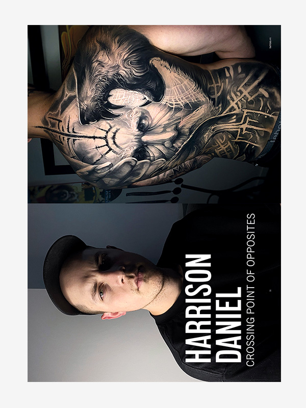Black in a cocktail of Neo Traditional, Oriental and Fantasy by the Australian Harrison Daniel, Tattoo Life Magazine Digital 146